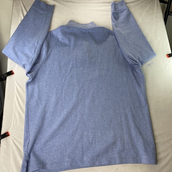 Polo Ralph Lauren Estate Rib Mens XL 1/4 Zip Sweater Baby Blue Flesh Pony Preppy - Picture 7 of 13